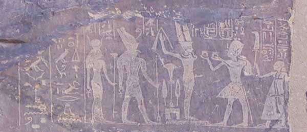 Graffito con Sethy II e il visir Praemheb