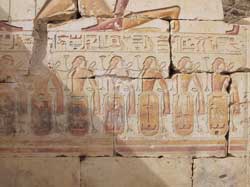 Tempio di Ramesse II: particolare dei prigionieri
